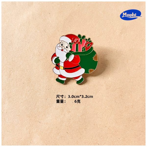 Brooch Santa Claus Reindeer 圣诞老人麋鹿胸针 - 图片 2