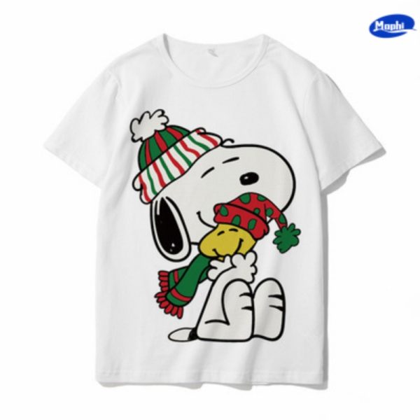 T-shirt Snoopy 卡通图案白T