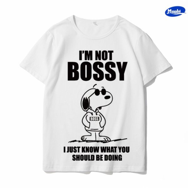 T-shirt Snoopy 卡通图案白T - 图片 20