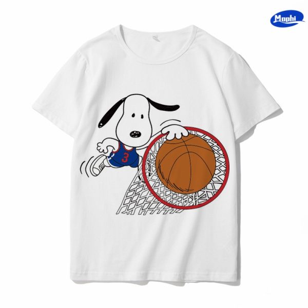 T-shirt Snoopy 卡通图案白T - 图片 16