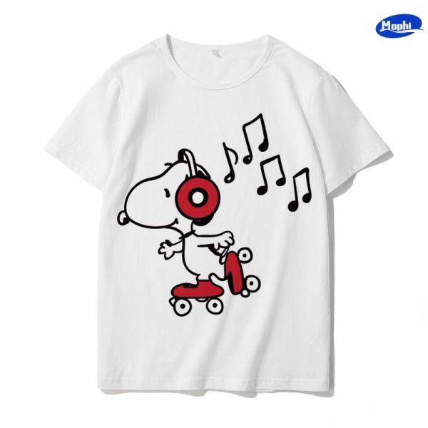 T-shirt Snoopy 卡通图案白T - 图片 15