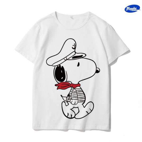 T-shirt Snoopy 卡通图案白T - 图片 10
