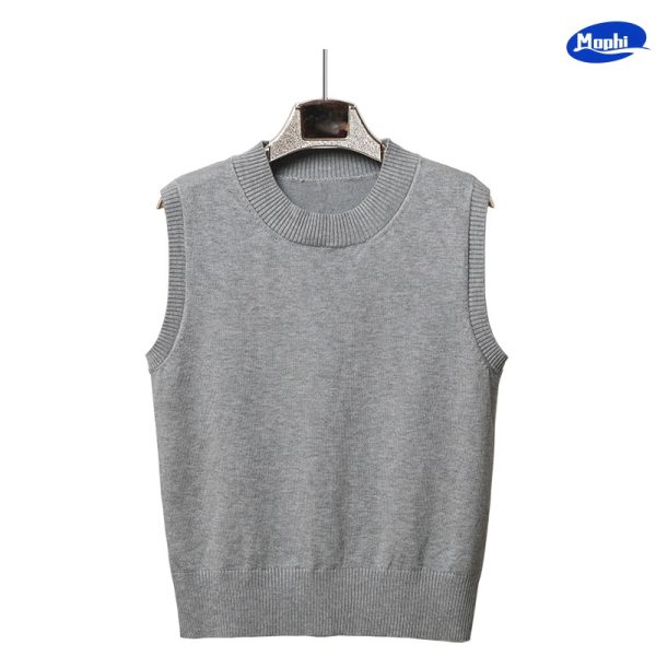 Sweater 圆领针织马甲背心 - 图片 6