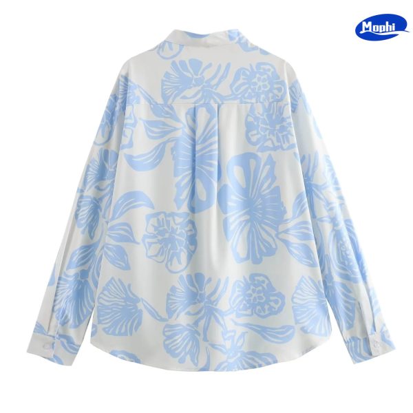 Shirt 时尚印花睡衣长裤套装 - 图片 3