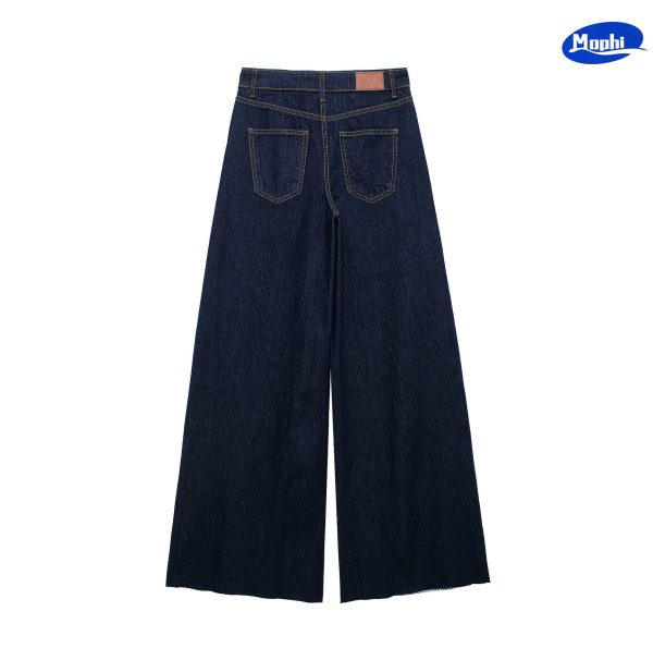Jeans 复古牛仔马甲 阔腿裤套装 - 图片 4