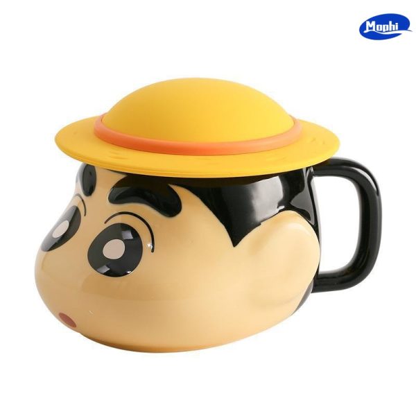 Ceramics Crayon Shinchan 蜡笔小新陶瓷带盖杯立体