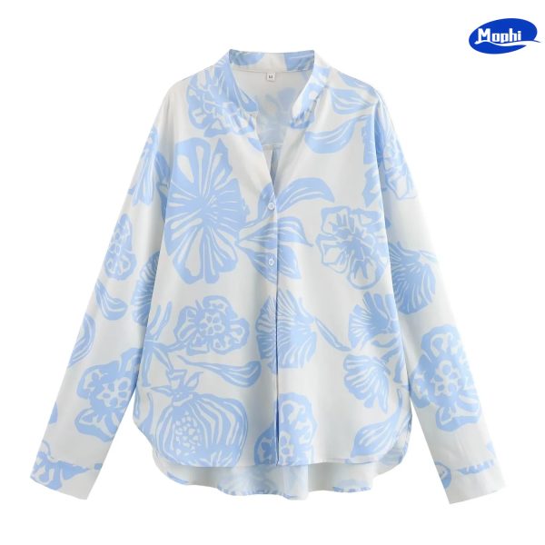 Shirt 时尚印花睡衣长裤套装 - 图片 2