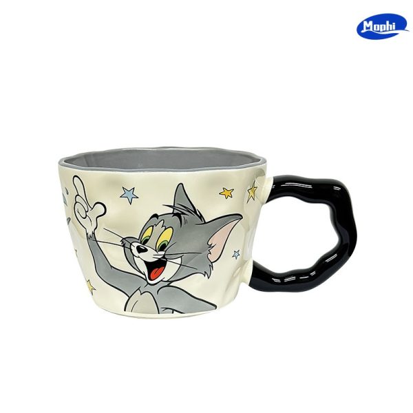 Ceramics Tom and Jerry 猫和老鼠宽口陶瓷咖啡杯