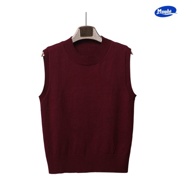 Sweater 圆领针织马甲背心 - 图片 4