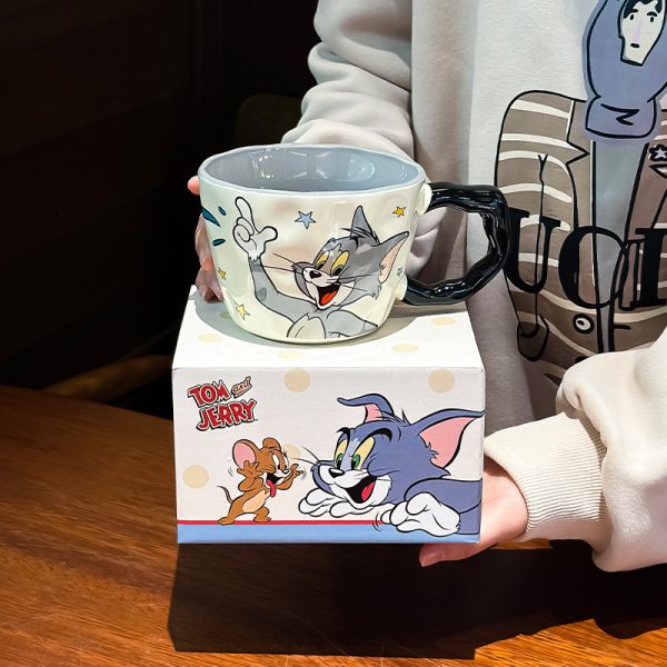 Ceramics Tom and Jerry 猫和老鼠宽口陶瓷咖啡杯 - 图片 2