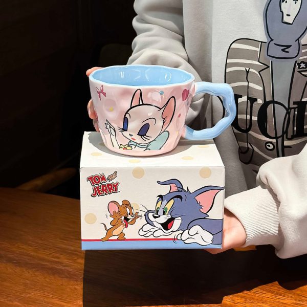 Ceramics Tom and Jerry 猫和老鼠宽口陶瓷咖啡杯 - 图片 3