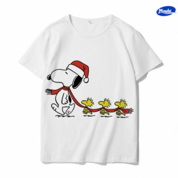 T-shirt Snoopy 卡通图案白T - 图片 29