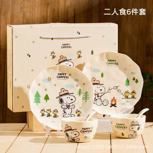 Ceramics Snoopy 史努比陶瓷六件套两人食 - 图片 2