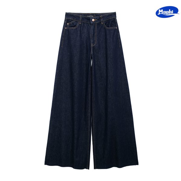 Jeans 复古牛仔马甲 阔腿裤套装 - 图片 5