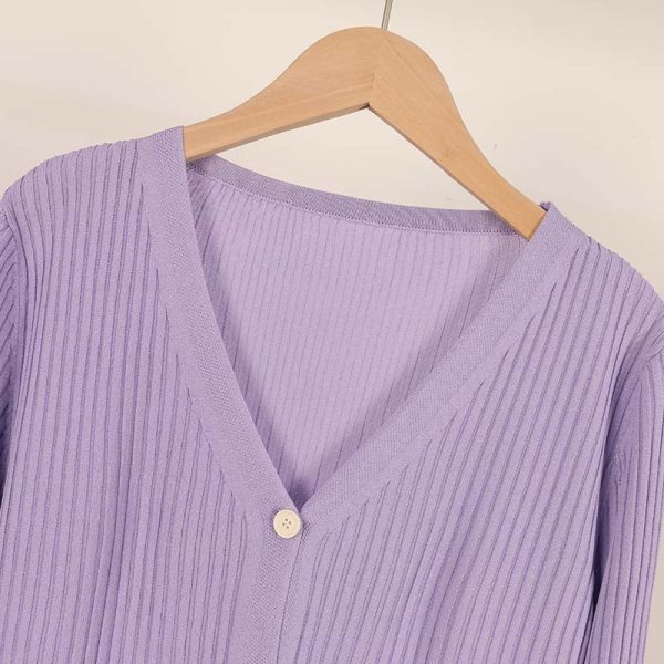 Sweater 曲珠冰丝小开衫 - 图片 3