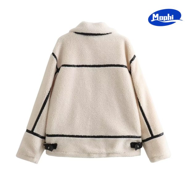 Coat 羊羔毛外套机车服 - 图片 3