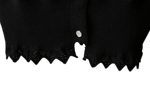 Sweater 大V开衫波浪边 - 图片 2