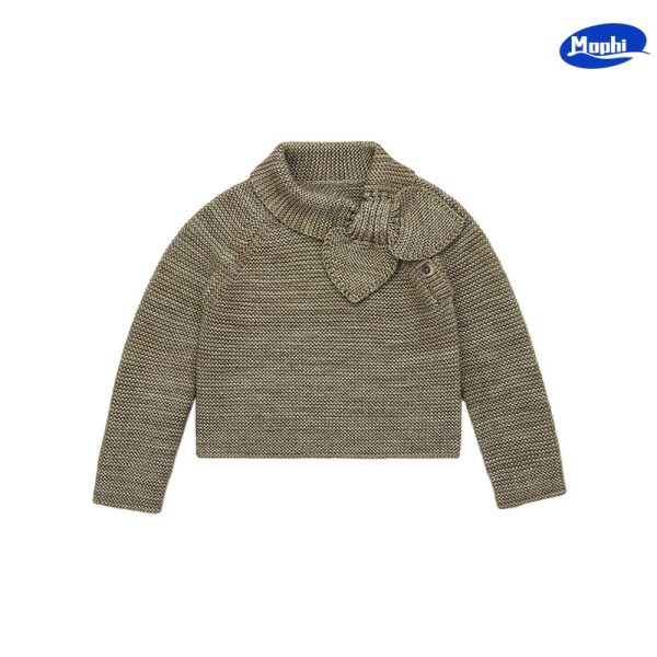 Girl’s Sweater 女童可爱针织蝴蝶结上衣 - 图片 2