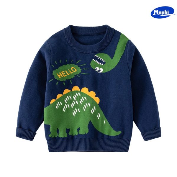Boy‘s Sweater 男童提花恐龙毛衣
