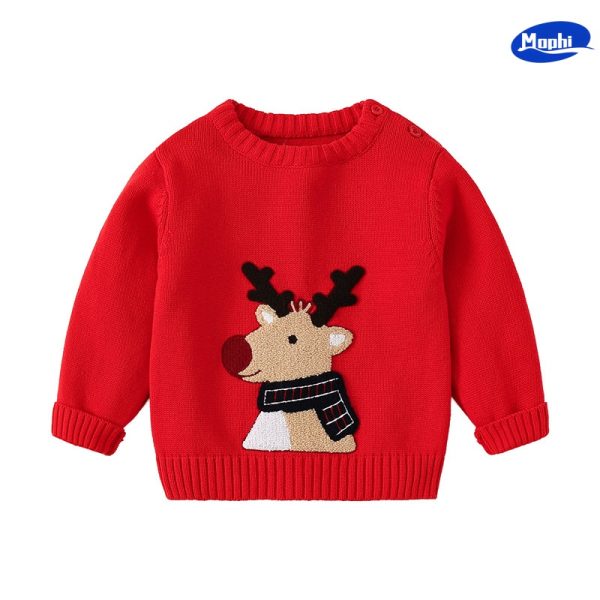 Boy‘s & Girl's Sweater 童装麋鹿提花厚毛衣