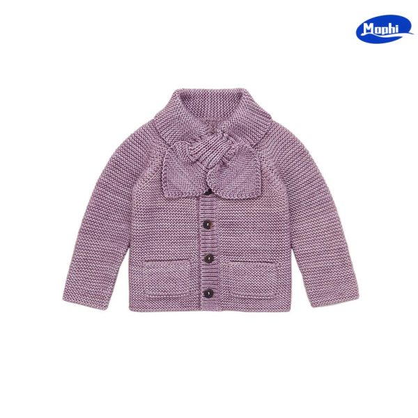 Girl’s Sweater 女童可爱针织蝴蝶结上衣