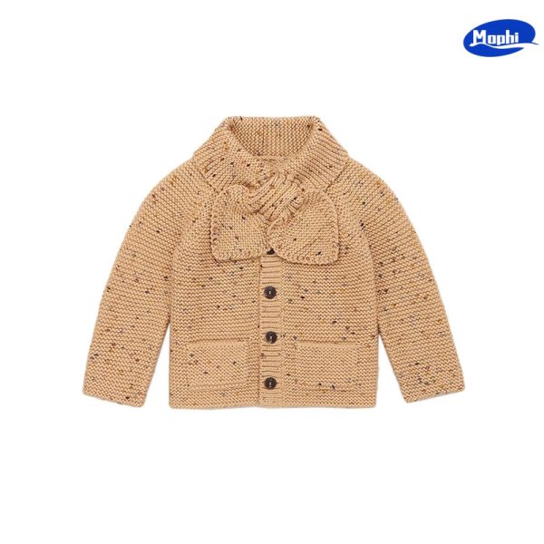 Girl’s Sweater 女童可爱针织蝴蝶结上衣 - 图片 3