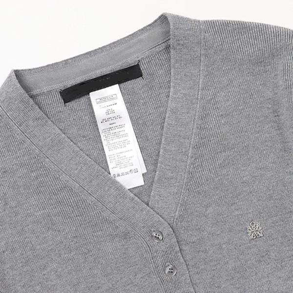 Sweater 针织V领单排扣开衫辣妹装 - 图片 8