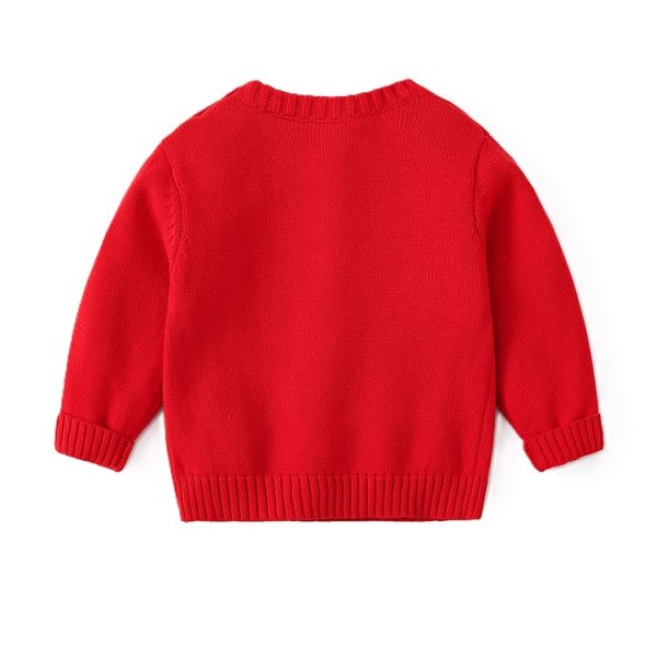 Boy‘s & Girl's Sweater 童装麋鹿提花厚毛衣 - 图片 3