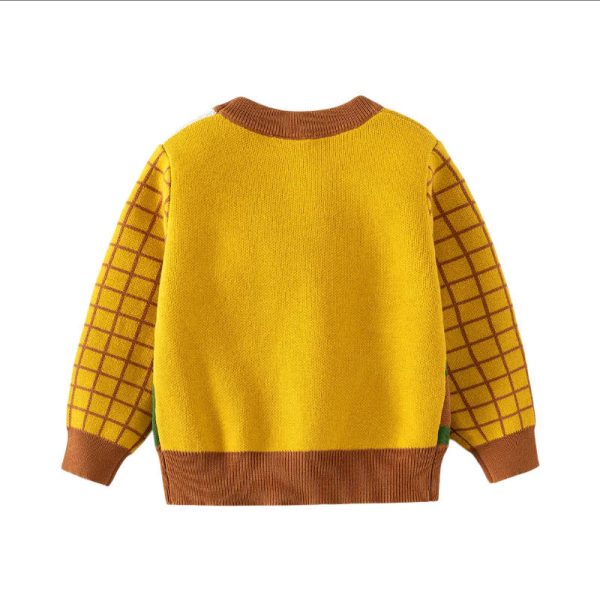 Boy‘s Sweater 男童提花狮子图案厚毛衣 - 图片 2
