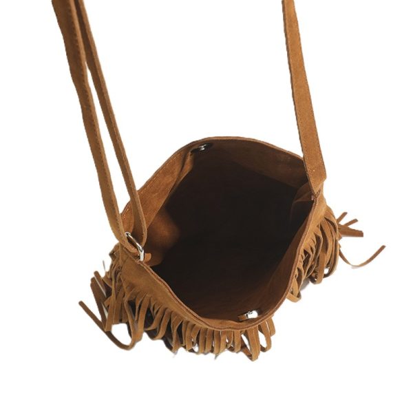 Bag 流苏经典时尚百搭复古马鞍包泰酷辣斜挎包 - 图片 3