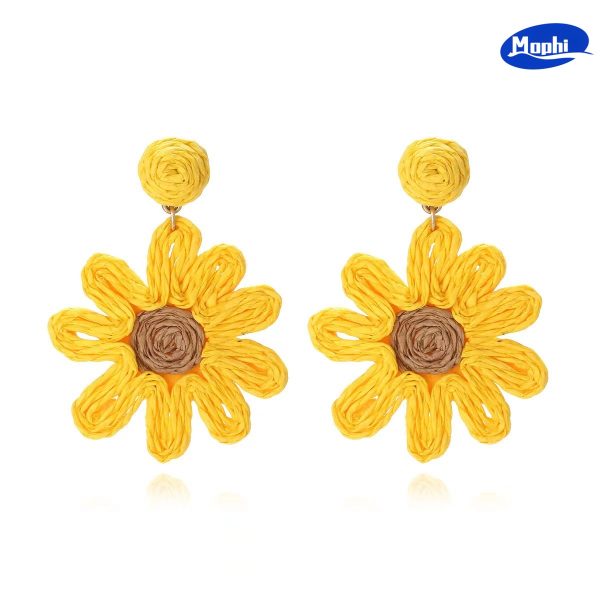 Earrings 拉菲草花朵耳坠