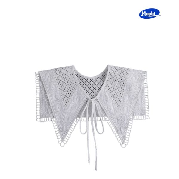 Ladies' Top 女小蝴蝶结披肩领百搭可爱 - 图片 4