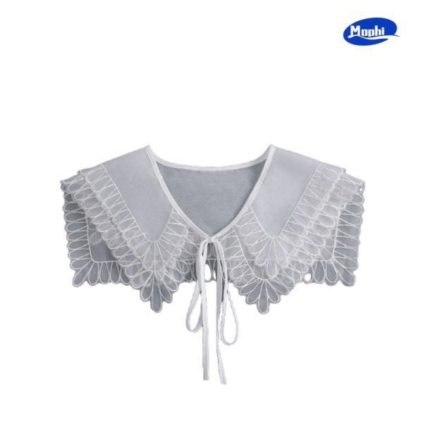 Ladies' Top 女小蝴蝶结披肩领百搭可爱 - 图片 3