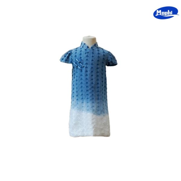 Girls' Dress 手工扎染女童渐变旗袍