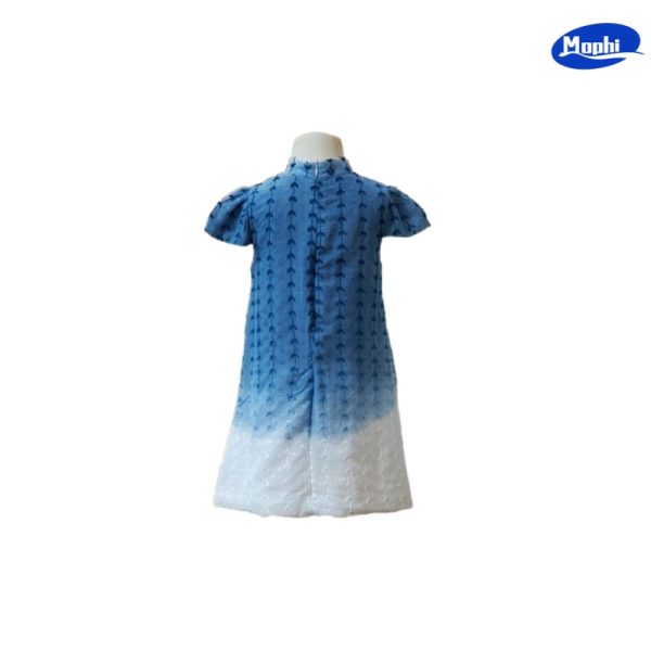 Girls' Dress 手工扎染女童渐变旗袍 - 图片 2