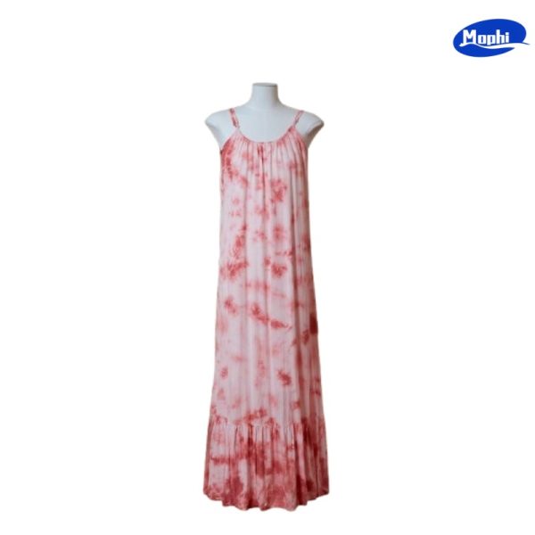 Ladies' Dress 挂脖无袖扎染晕染吊带裙