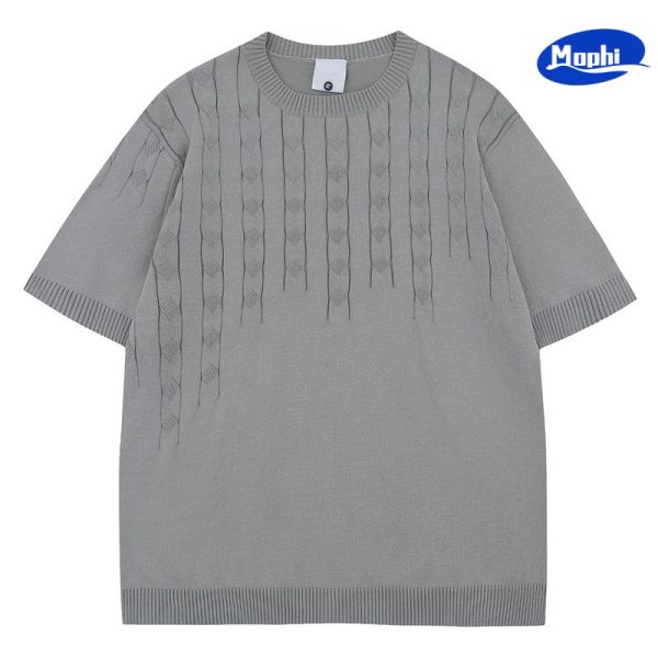 Men's Top 男士短袖简约针织半袖
